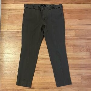 Green Chinos with Flat-Front Waistband